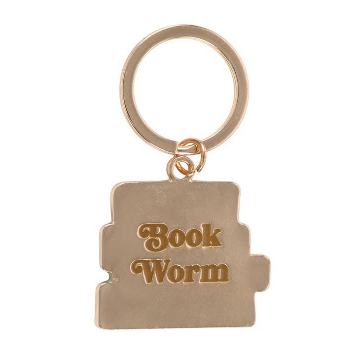 Bücherwurm | Schlüsselanhänger aus Emaille