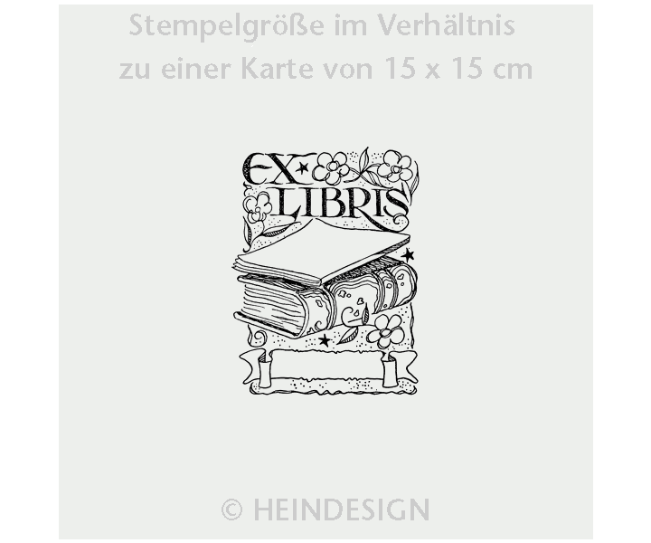Die Hüterin | Ex Libris Stempel mit Buchdesign
