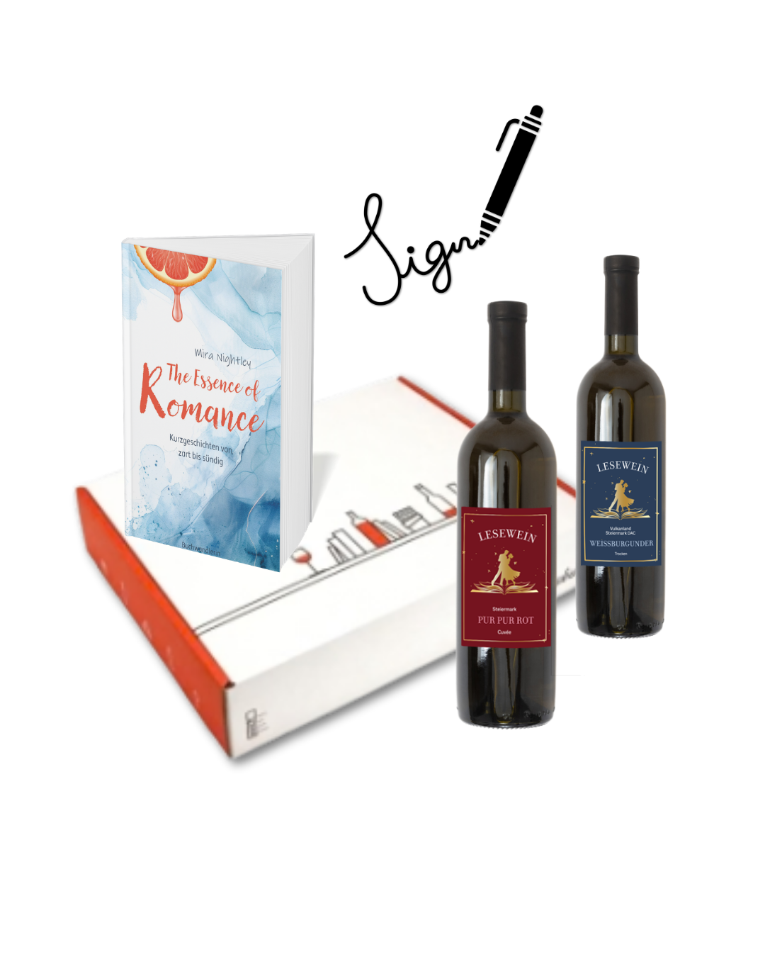 Geschenkbox "Lesewein" - Mira Nightley Edition