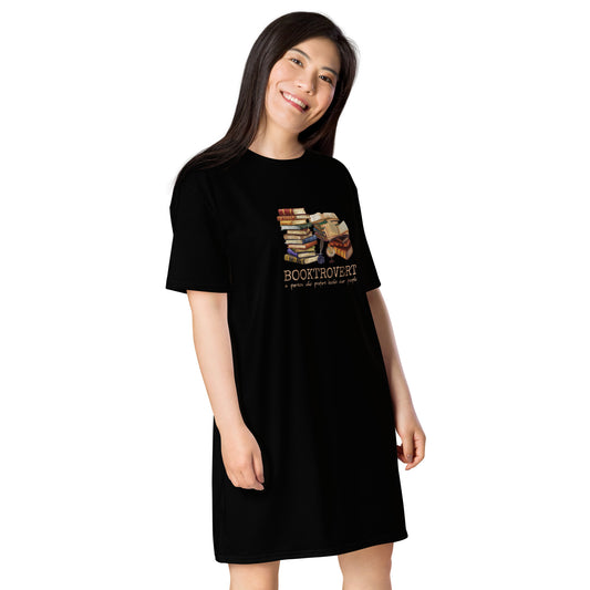 Booktrovert T-Shirt-Kleid für Leserinnen