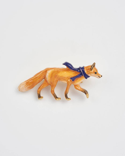 Bücherwald | Brosche Fuchs mit Schal von Fable England