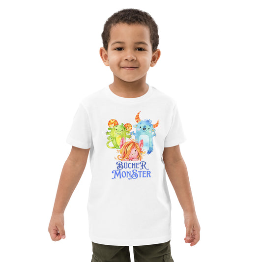 Bücher Monster Bio-Baumwoll-T-Shirt für Kinder Lesemonster