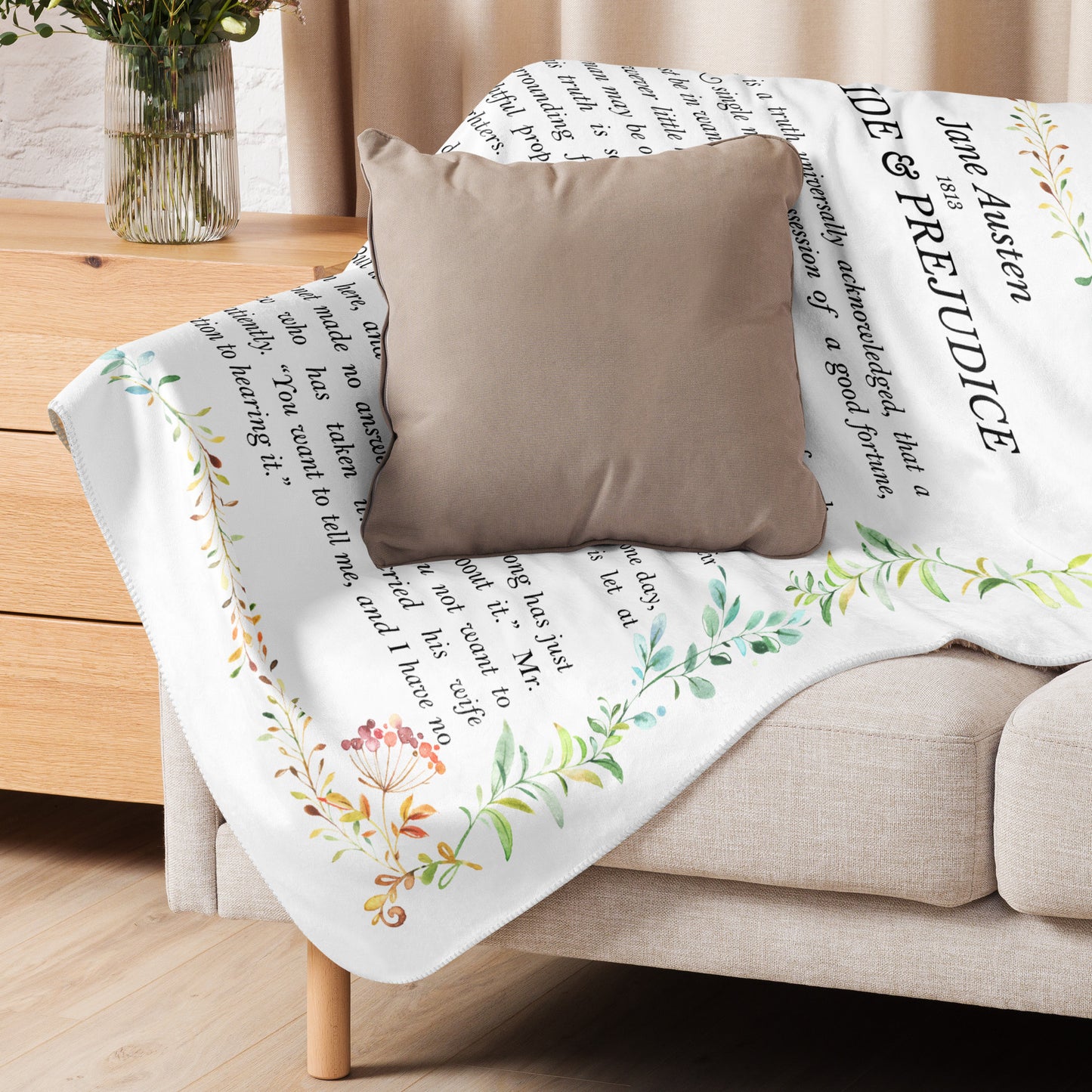 Stolz und Vorurteil Sherpa-Decke Jane Austen